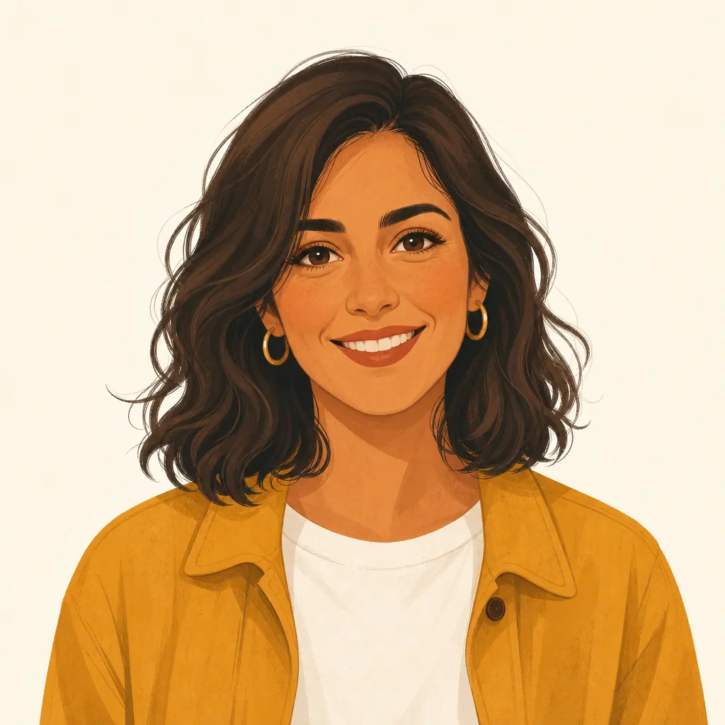 Lucía, a smiling young woman from Madrid